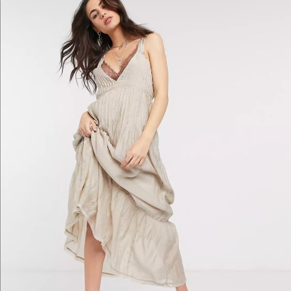 Free People Frankie Pintuck Maxi Dress